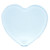 Pure Smile Heart Shape Silicone Washable Makeup Puff, Blue