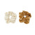 Hairitage Corduroy Hair Scrunchies – Ivory And Gold, 2pc