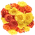50 Stems Of Roses: 25 Yellow And 25 Orange- Beautiful Fresh Cut Flowers- Express Delivery