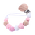 Rinhoo Trade Baby Pacifier Chain Silicone Baby Nipple Chain Portable Pacifier Holder Teething Accessory, Pink