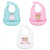 Hudson Baby Infant Girl Silicone Bibs 3pk, Donut, One Size