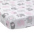 Bedtime Originals Gray, Pink Cotton Blend Fitted Sheets, Crib Bed