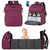 Diaper Bag Backpack - With Changing Station Baby Diaper Bags For Girls And Boys,travel Foldable Baby Bed Multifunction Large Capacity Baby Bassinet With Usb Charging Port, Purple