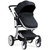 Costway Folding Aluminum Infant Bassinet Reversible Baby Stroller W/ Diaper Bag Beigeblackgrey
