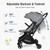 Infans 2-in-1 Convertible Baby Stroller Pushchair Aluminum W/ Adjustable Canopy