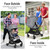 Infans 2-in-1 Convertible Baby Stroller Pushchair Aluminum W/ Adjustable Canopy