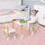 Costway Kids Wooden Table & 2 Chairs Set Children Activity Table Set