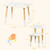 Costway Kids Wooden Table & 2 Chairs Set Children Activity Table Set