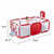 70.8in Extra Large Kid Baby Playpen Baby Playard With Breathable Mesh,infant Children Play Game Fence For Indoors Outdoors Home,without Balls And Mat,red(70.8x47.2x25.9in)
