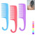 3 Pack Shower Combs W/ Hook Wide Tooth Dry Wet Hair Gently Detangling Durable