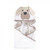 Hudson Baby Infant Cotton Animal Face Hooded Towel, Tan Puppy, One Size