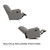 Baby Relax Robyn Rocker Recliner Chair, Nursery Furniture, Gray Linen