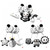 Baby Mobile Plush Toys, High Contrast Black & White For Girls Boys 0-24 Months Infant Newborn Portable Cot Mobile Decor Hanging Rotating Plush Toys