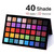 Ucanbe Spotlight Palette Professional 40 Color Eye Shadow Matte Shimmer Makeup Pallet Highly Pigmented