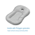Kakiblin Baby Bathtub Pillow, Unisex Newborn Bath Anti-slip Cushion Pad, Gray