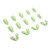 Fofosbeauty 24 Pcs Almond Fake Nails Tips, Medium Press On French Nails, Green Kiwi Matte