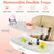 Babyjoy Foldable Baby High Chair W/ Double Removable Trays & Book Holder Beige