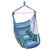 Portable Hammock Chair For Kids, Dfito Hanging Rope Hammock Chair, Hanging Swing Outdoor Seat Patio Porch Garden Beach Camping With Two Soft Pillows, Durable Spreader Bar, Holds 250lb, Blue, Gj16