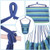 Portable Hammock Chair For Kids, Dfito Hanging Rope Hammock Chair, Hanging Swing Outdoor Seat Patio Porch Garden Beach Camping With Two Soft Pillows, Durable Spreader Bar, Holds 250lb, Blue, Gj16