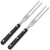 2 Pieces Carving Fork Pot Forks Stainless Steel Meat Serving Fork With Plastic Handle 10.6 Inch Serving Grill Fork Black Handle Barbecue Fork For Bbq Kitchen Turkey Roast Dinner Party Festival