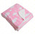 Spasilk Velboa Fleece Blanket With Thick Stitch Trim Accessory For Crib And Stroller, Pink Clouds