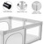 Homfy 79''x71'' White Baby Playpen, Extra Large Toddler Play Yard See-through Activity Play Fence