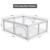 Homfy 79''x71'' White Baby Playpen, Extra Large Toddler Play Yard See-through Activity Play Fence