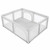 Homfy 79''x71'' White Baby Playpen, Extra Large Toddler Play Yard See-through Activity Play Fence