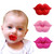 3pcs Soft Silicone Cute Pacifier Design With Kiss Lip, Bpa Free, Newborn Infant Pacifier, Great Gift For Baby Shower