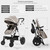 Cynebaby Newborn Infant Toddler Baby Stroller With Reversible Seat, Khaki