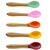 "spoon Baby Girl Toddler - Organic Bamboo Feeding Spoons. Soft Tip Utensils, Bpa Free Silicone Feeding Set. 5 Pack, 5.5"" L X 1.5"" W, Green, Pink, Orange, Yellow,.., By Avanchy Ship From Us"
