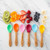 "spoon Baby Girl Toddler - Organic Bamboo Feeding Spoons. Soft Tip Utensils, Bpa Free Silicone Feeding Set. 5 Pack, 5.5"" L X 1.5"" W, Green, Pink, Orange, Yellow,.., By Avanchy Ship From Us"