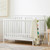 Baby Crib And Dresser Changing Table Set In Pure White - Set Of 2