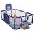 71.65inch Extra Large Kid Baby Playpen Baby Playard With Basketball Hoop Mesh Infant Children Play Game Fence For Indoors Outdoors Home