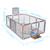 71.65inch Extra Large Kid Baby Playpen Baby Playard With Basketball Hoop Mesh Infant Children Play Game Fence For Indoors Outdoors Home