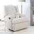 Second Story Home Hemingway Upholstered Wingback Swivel Gliding Recliner- Canvas