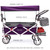Creative Outdoor Products Push Pull Silver Series Plus Folding Wagon Stroller With Canopy-purple