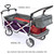 Creative Outdoor Products Push Pull Silver Series Plus Folding Wagon Stroller With Canopy-purple