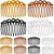 12 Pieces Of Plastic Side Hair Twist Comb French Twist Comb Hair Clip With Teeth Suitable For Fine Hair Accessories Ladies And Girls 4 Colors (11 Teeth)
