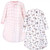 Hudson Baby Infant Girl Premium Quilted Long Sleeve Sleeping Bag And Wearable Blanket, Winter Forest 2-pack, 12-18 Months