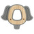 Nuby Natural Silicone And Wood Teether, Grey Elephant