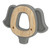 Nuby Natural Silicone And Wood Teether, Grey Elephant
