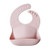 Mushie Silicone Baby Bib | Adjustable Fit Waterproof Bibs (blush)