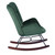 Houseinbox Rocking Chair Nursery Velvet Armchair High Back Accent Chair Single Sofa With Beech Wood Legs, Green
