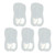 5pcs Baby Cutlery Cases Clear Toddler Feeding Spoon Fork Travel Carry Boxes