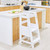 Toetol Bamboo Kid Step Stool Kitchen Toddler Tower Safe Up To 150 Lbs White