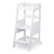 Toetol Bamboo Kid Step Stool Kitchen Toddler Tower Safe Up To 150 Lbs White