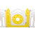Foldable Baby Playpen, Sesslife Play Yard With Safe Lock Door, 14 Panel Playpen Activity Center 58.84"l X 58.67"w X 25.79"h, Indoor Playpen For Babies Toddlers, Boys Girls Gift, Yellow & White, X2864