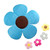Weaner's 31.5" Flower Shape Bath Pad, Comfort Bathtub Mat For 0-6 Months, Blue