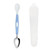 1pcs Tureclos Kids Spoon 2-ended Baby Feeding Training Spoon Stainless Serrated Fruit
